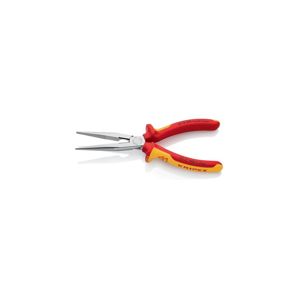 Knipex Flachrundzange Länge 200 mm gerade VDE Mehrkomponenten-Hüllen – Bild 2
