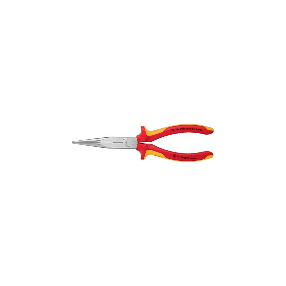 Knipex Flachrundzange Länge 200 mm gerade VDE Mehrkomponenten-Hüllen – Bild 3