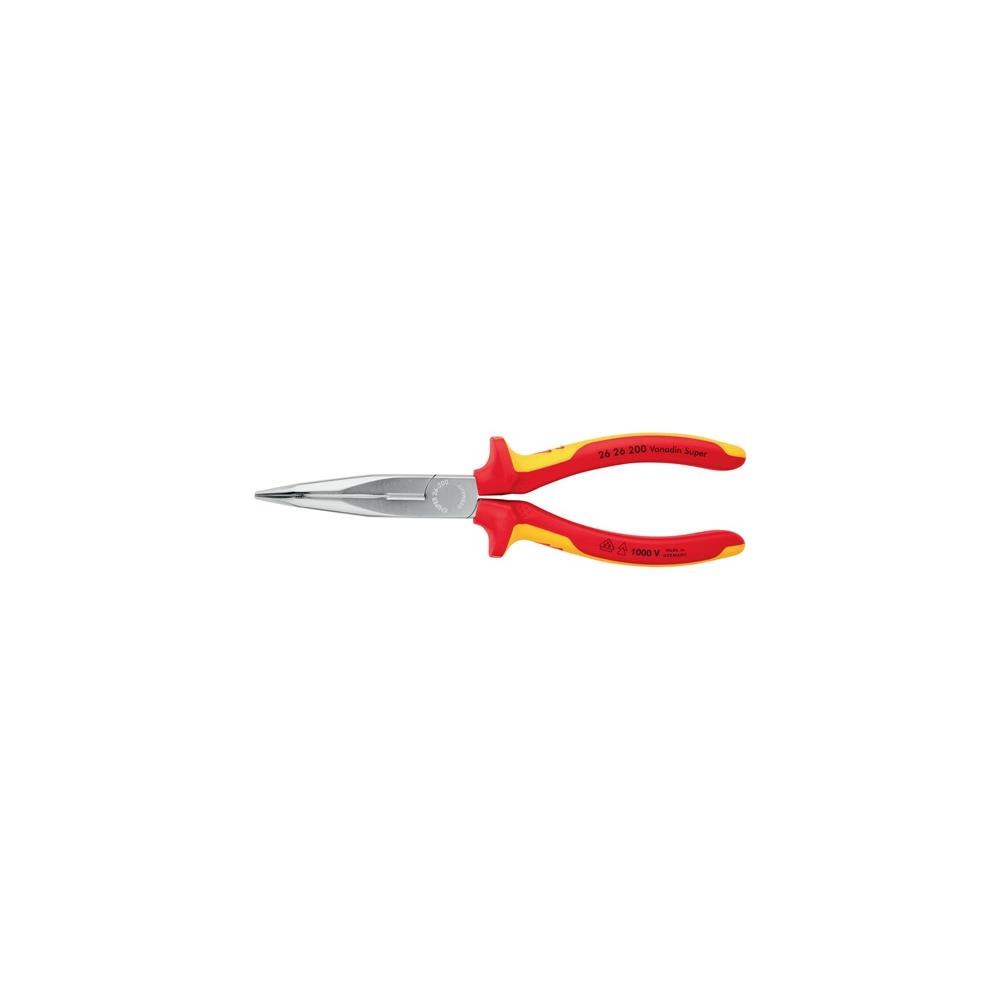 Knipex Flachrundzange Länge 200 mm 40° gewinkelt VDE Mehrkomponenten-Hüllen – Bild 3