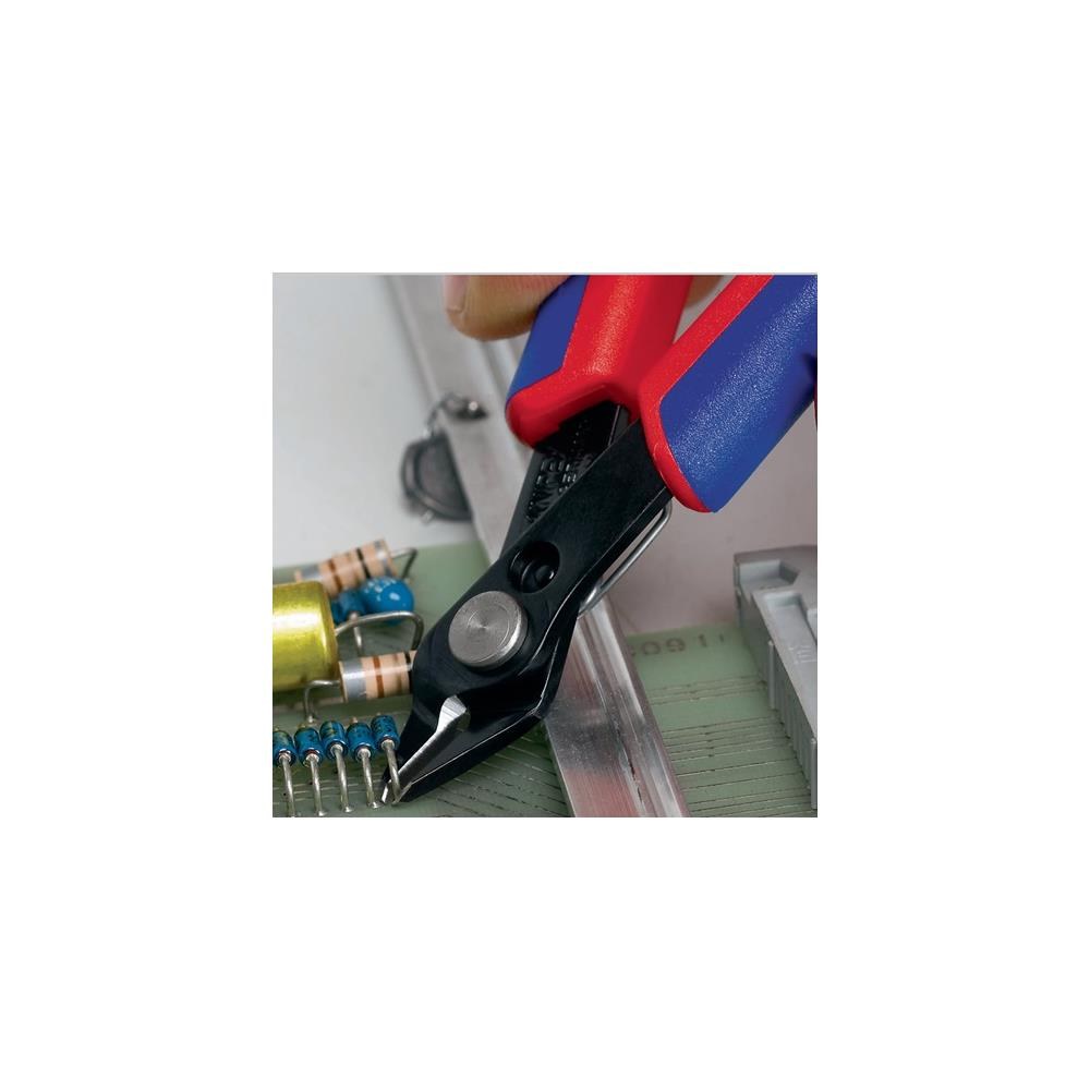 Knipex Elektronikseitenschneider Super-Knips® Länge 125 mm Form 6 Facette nein brüniert – Bild 2