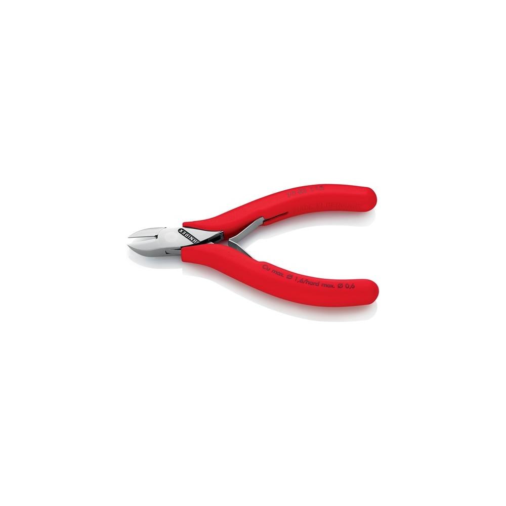 Knipex Elektronik-Seitenschneider Länge 115 mm Form 0 Facette ja Kunststoffüberzug spiegelpoliert – Bild 3