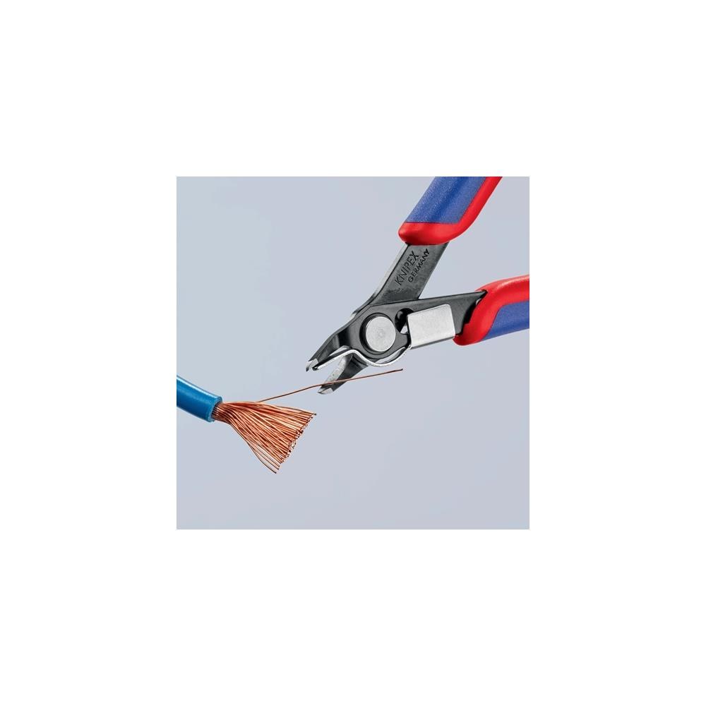 Knipex Elektronik-Seitenschneider Super-Knips® Länge 125 mm Form 4 Facette nein brüniert – Bild 3