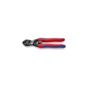 Knipex Kompaktbolzenschneider CoBolt Länge 200 mm Mehrkomponenten-Hüllen gerade mit Aussparung weich 6 mm mittel 5,2 mm hart 4 mm