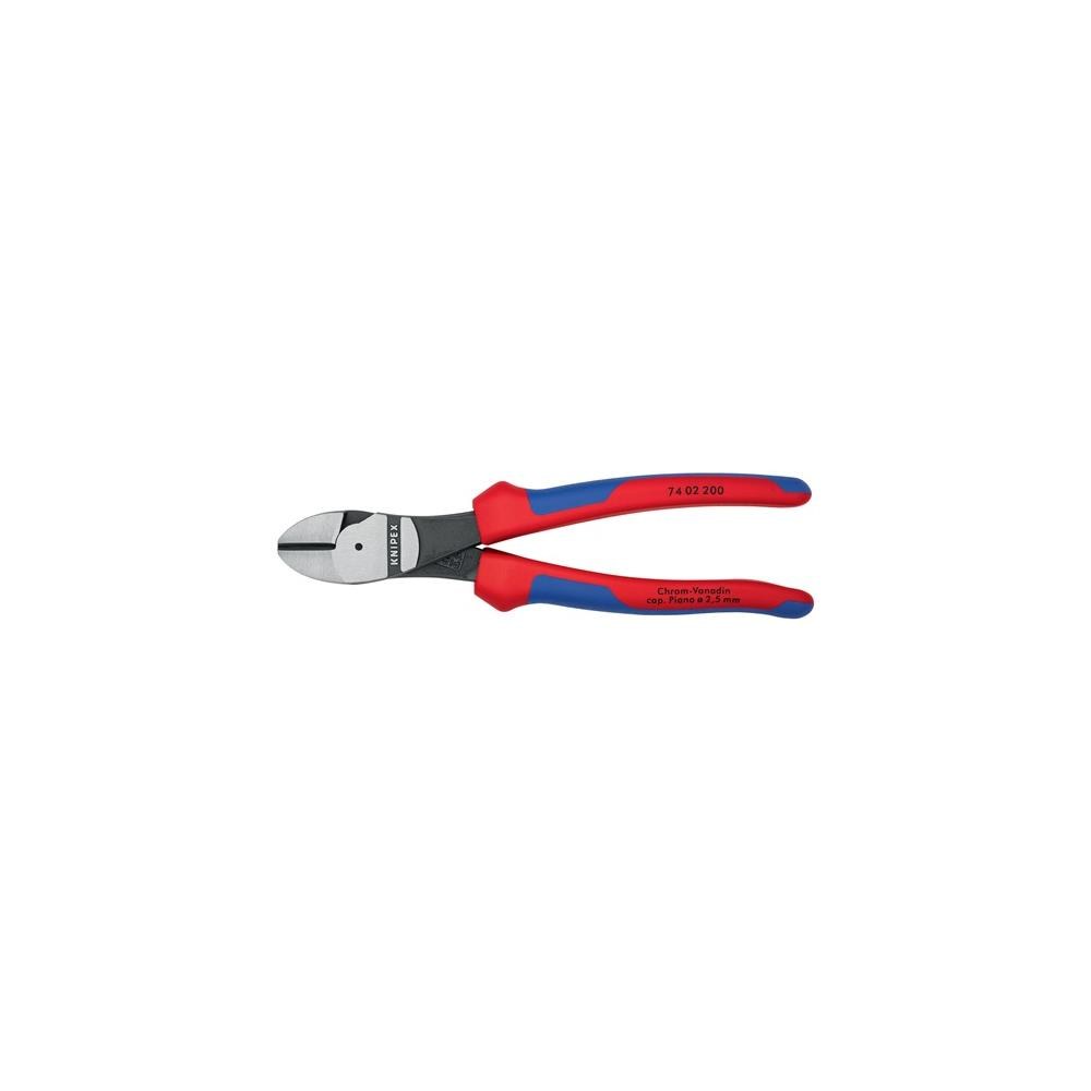 Knipex Kraftseitenschneider Länge 200 mm poliert Form 0 Mehrkomponenten-Hüllen – Bild 2