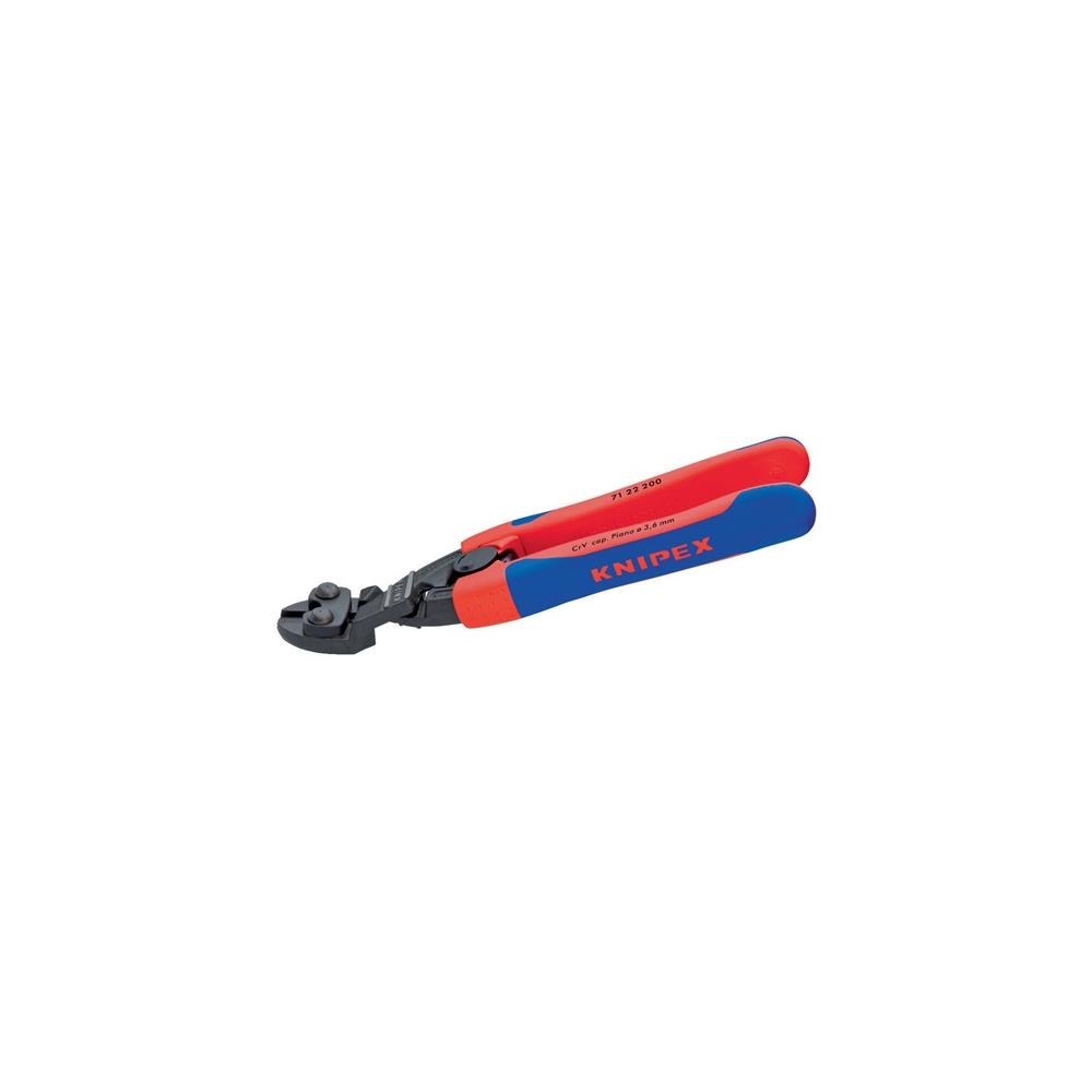 Knipex Kompaktbolzenschneider CoBolt Länge 200 mm Mehrkomponenten-Hüllen 20 ° Form 2 ohne Aussparung weich 6 mm mittel 5,2 mm hart 4 mm – Bild 3