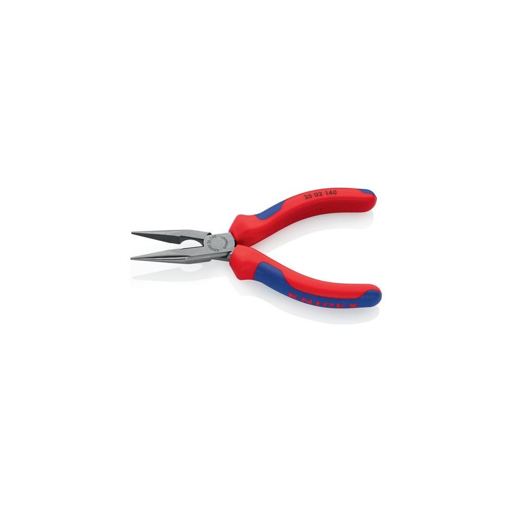 Knipex Flachrundzange Länge 140 mm flach/rund gerade poliert Mehrkomponenten-Hüllen – Bild 2