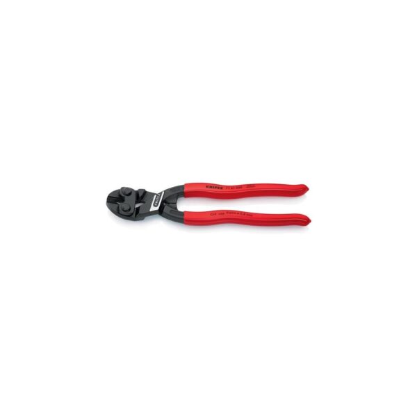 Knipex Kompaktbolzenschneider CoBolt® Länge 200 mm Kunststoffüberzug 20 ° 3,6 mm mit Aussparung weich 6 mm mittel 5,2 mm hart 4 mm