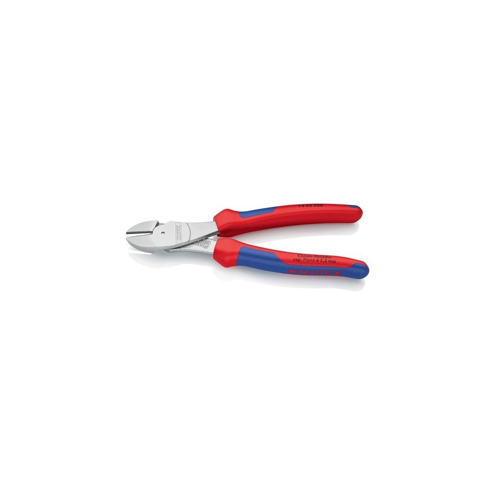 Knipex Kraftseitenschneider Länge 200 mm Form 0 Mehrkomponenten-Hüllen – Bild 2