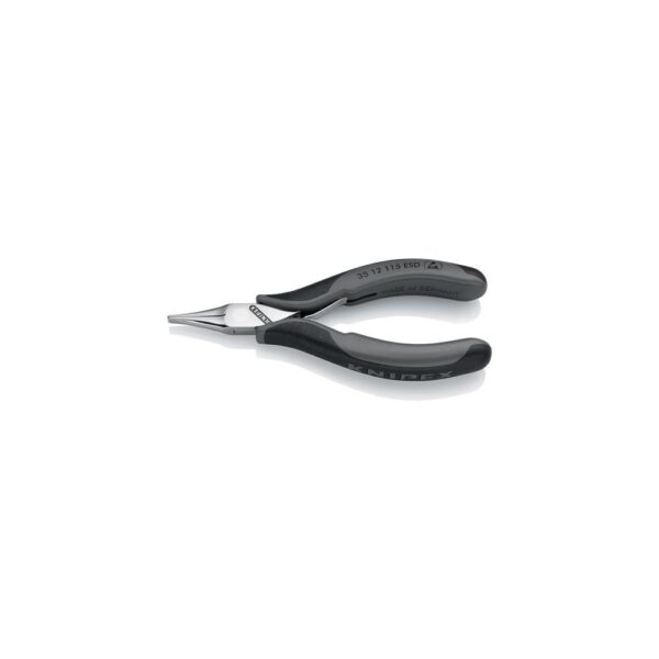 Knipex Elektronik-Greifzange Gesamtlänge 115 mm ESD flachbreite Backen spiegelpoliert Form 1 Mehrkomponenten-Hüllen
