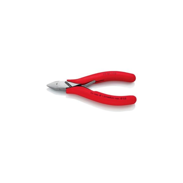 Knipex Elektronik-Seitenschneider Länge 115 mm Form 2 Facette nein Kunststoffüberzug spiegelpoliert
