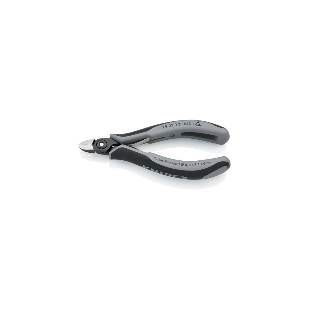 Knipex Präzisions-Elektronik-Seitenschneider Länge 125 mm Form 2 Facette nein poliert – Bild 2