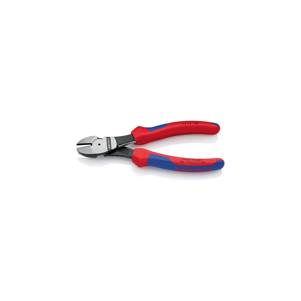 Knipex Kraftseitenschneider Länge 180 mm poliert Form 1 Mehrkomponenten-Hüllen – Bild 3
