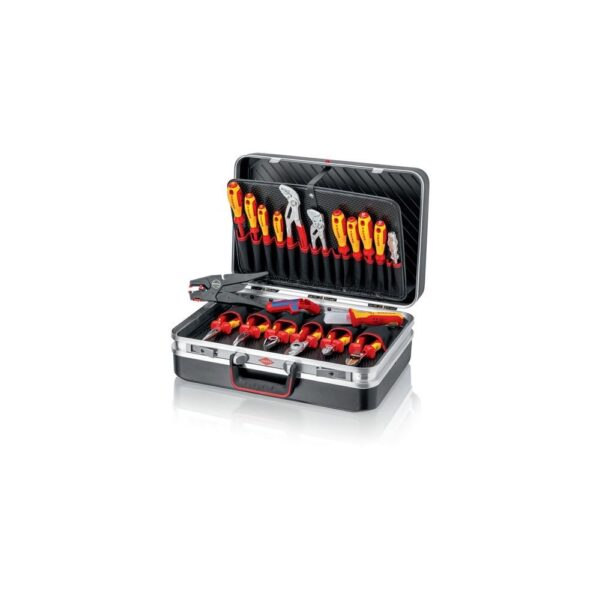 Knipex Werkzeugkoffer 20-teilig Koffer aus ABS-Material Elektroinstallation