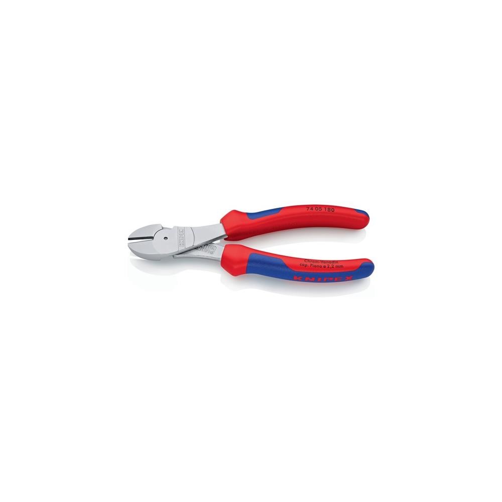 Knipex Kraftseitenschneider Länge 180 mm Form 0 Mehrkomponenten-Hüllen – Bild 2