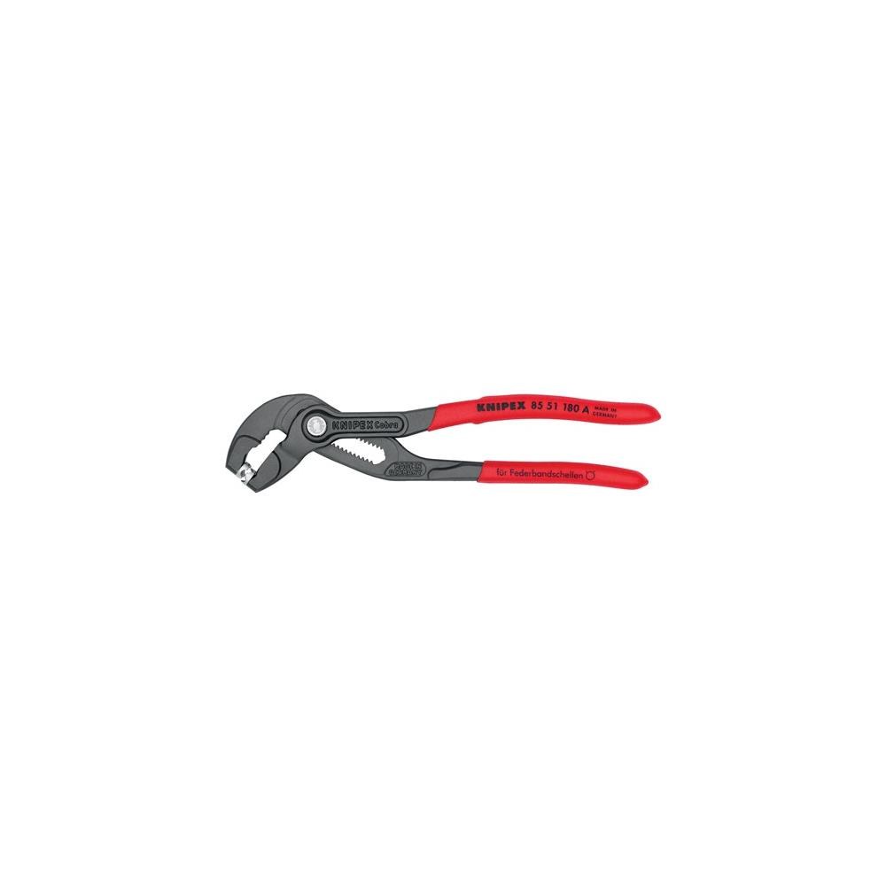 Knipex Federbandschellenzange Gesamtlänge 180 mm Kapazität max. 50 mm Einstellungen 15 Kunststoffüberzug – Bild 3