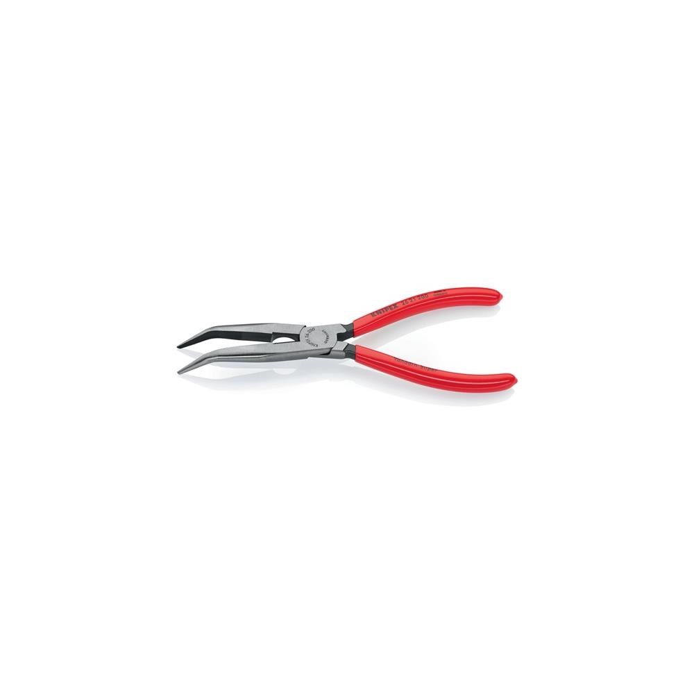 Knipex Flachrundzange Länge 200 mm poliert 40° gewinkelt Kunststoffüberzug – Bild 2