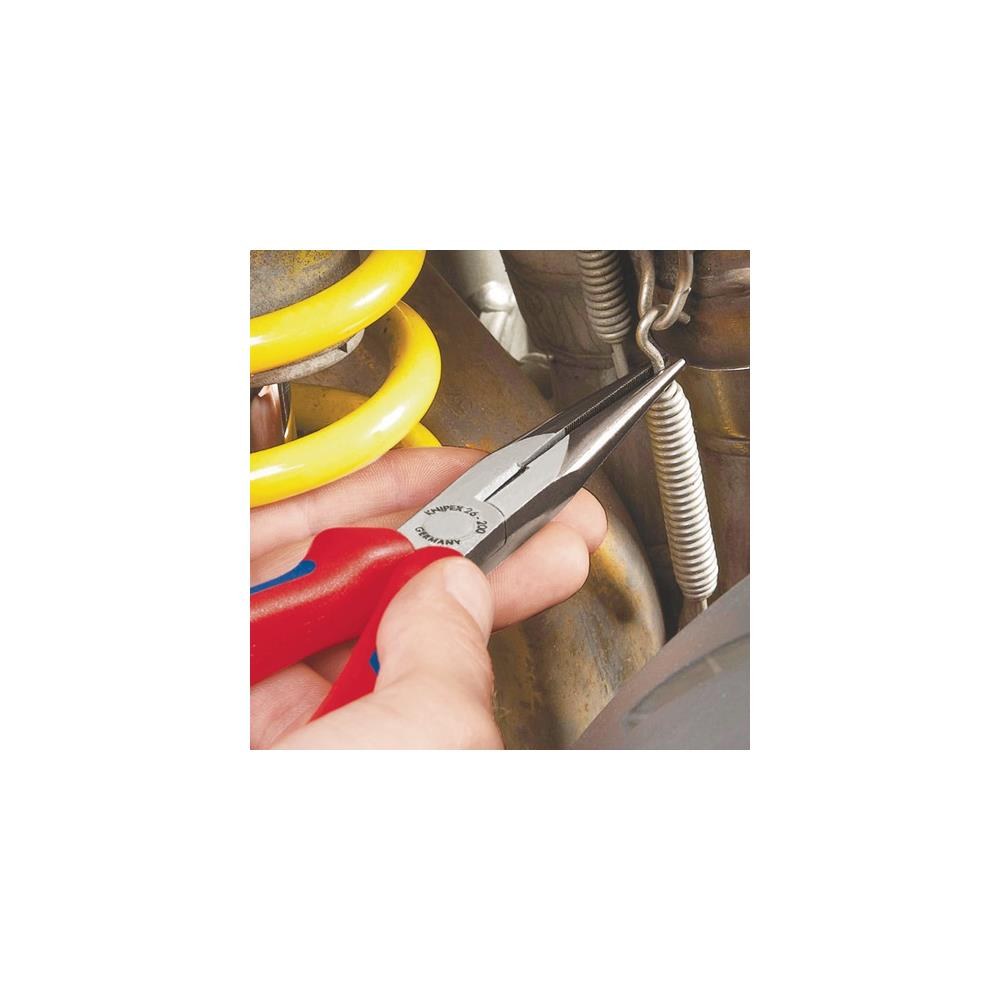 Knipex Flachrundzange Länge 200 mm poliert 40° gewinkelt Kunststoffüberzug – Bild 3