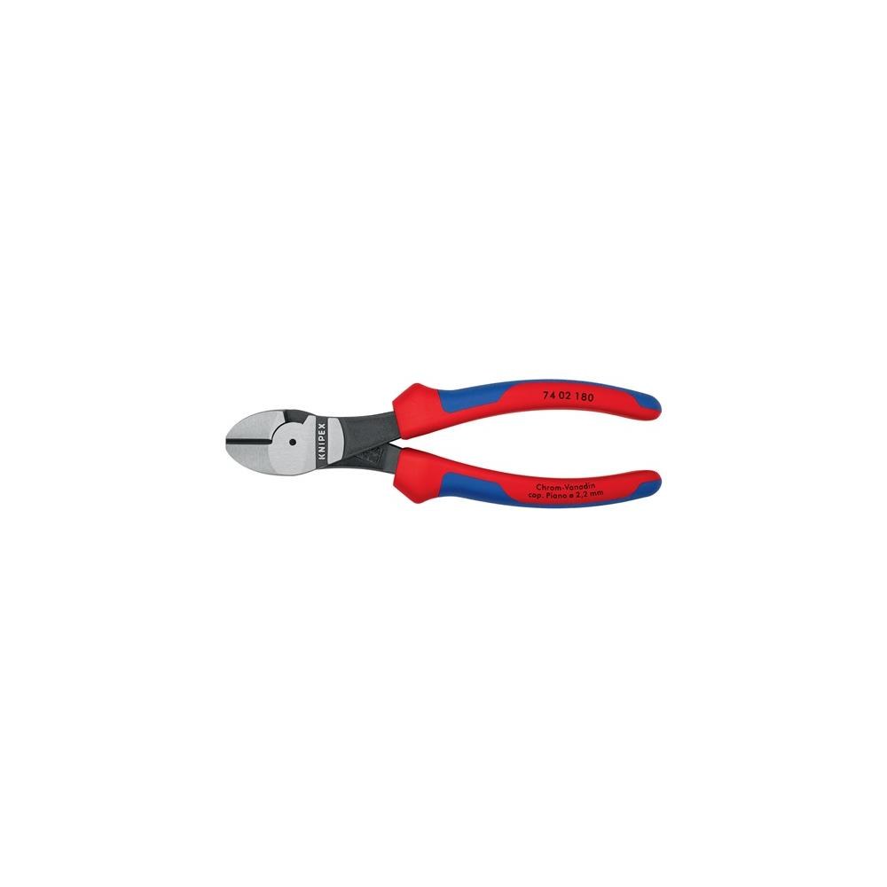 Knipex Kraftseitenschneider Länge 180 mm poliert Form 0 Mehrkomponenten-Hüllen – Bild 2