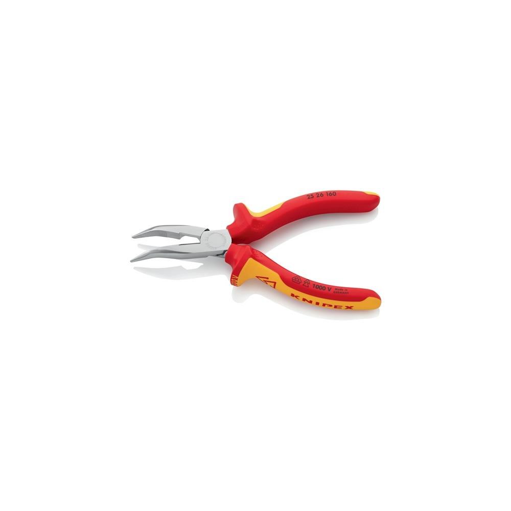 Knipex Flachrundzange Länge 160 mm 40° gewinkelt VDE Mehrkomponenten-Hüllen – Bild 2