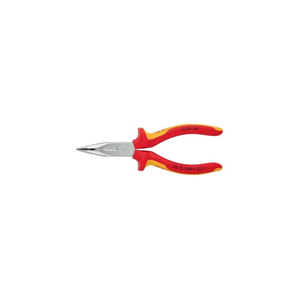 Knipex Flachrundzange Länge 160 mm 40° gewinkelt VDE Mehrkomponenten-Hüllen – Bild 3
