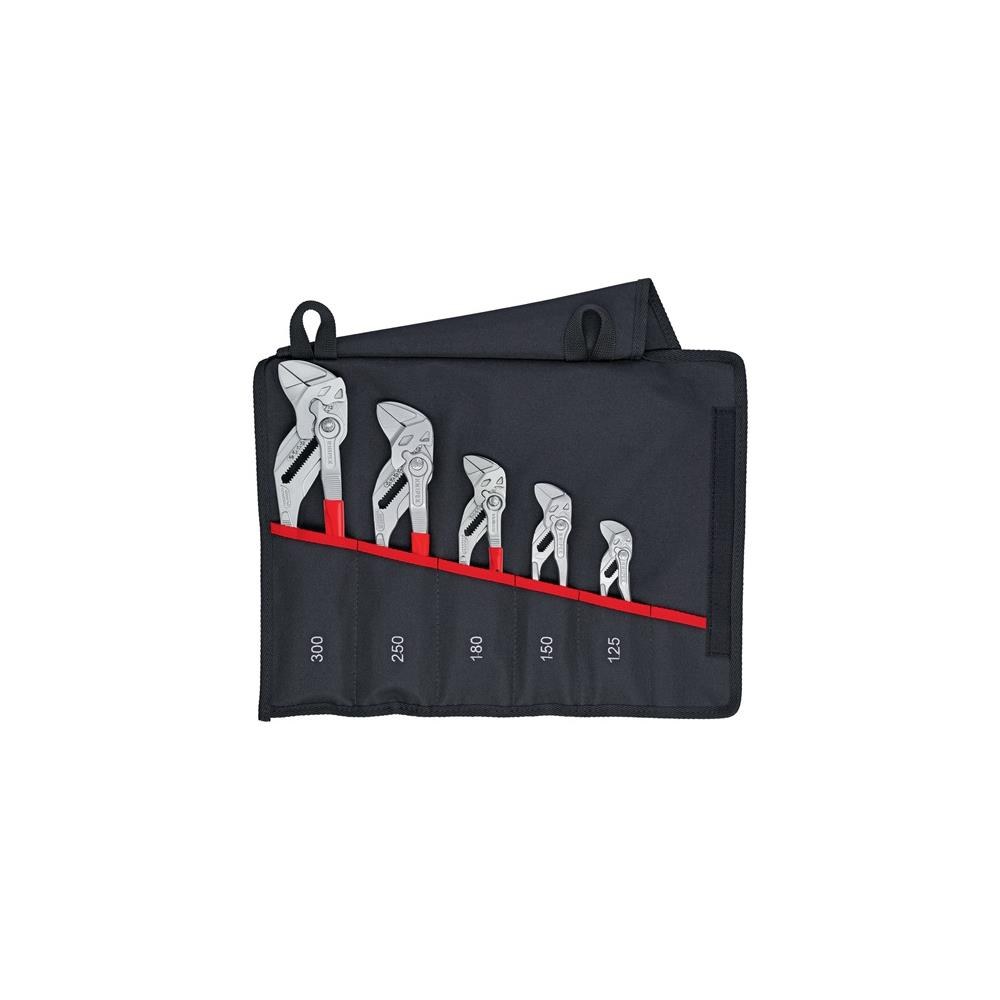 Knipex Zangenschlüsselset Inhalt 5-teilig verchromt Rolltasche – Bild 2