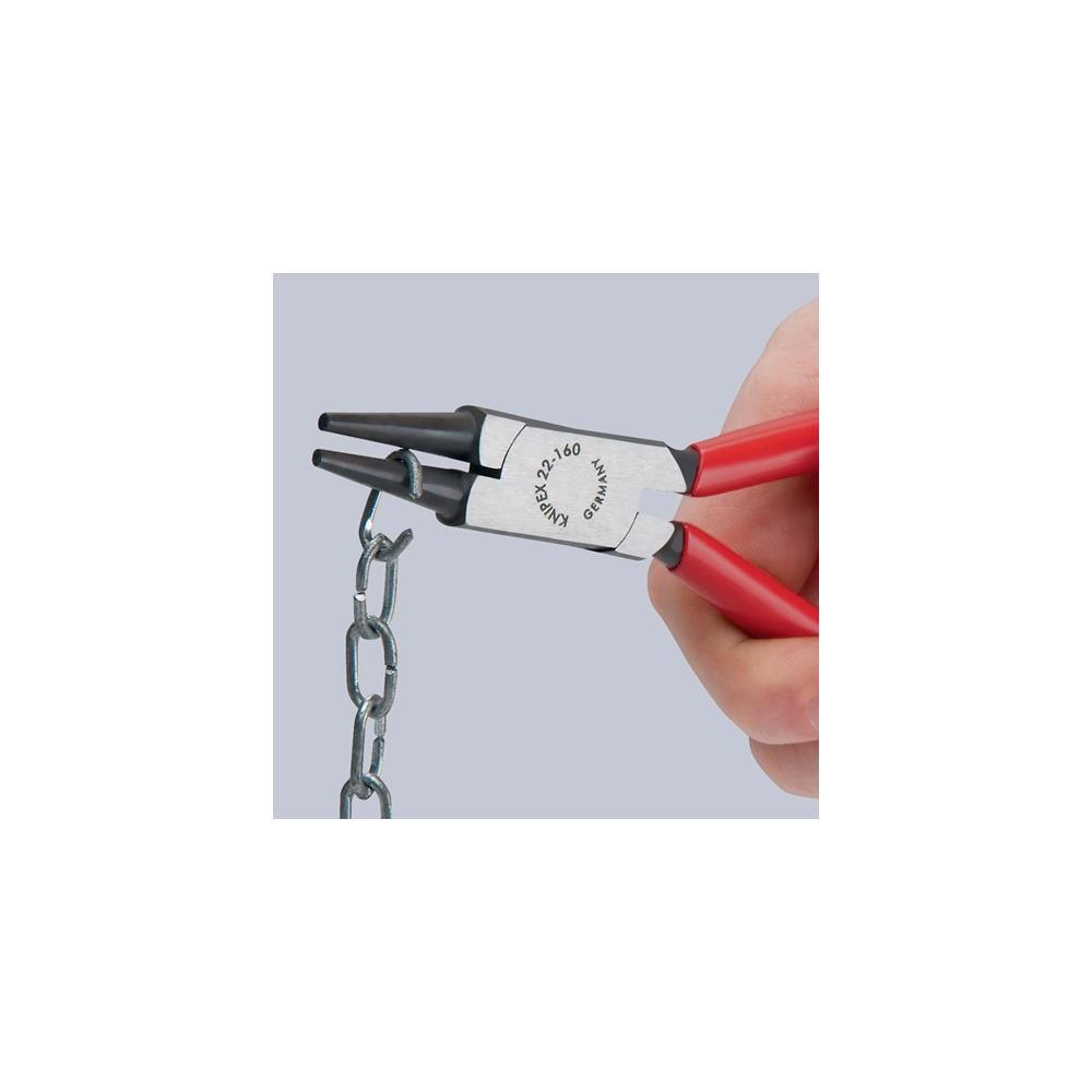 Knipex Rundzange Länge 160 mm Kopf poliert Mehrkomponenten-Hüllen – Bild 2