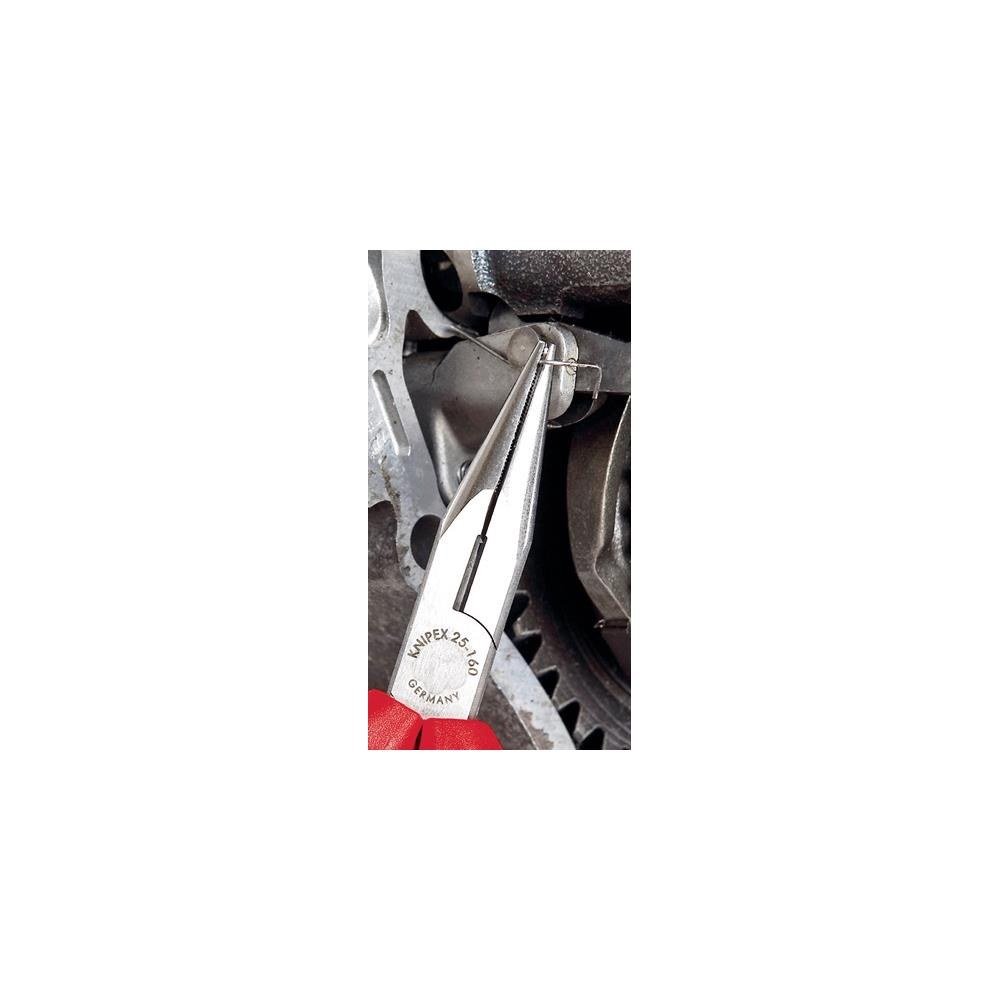 Knipex Flachrundzange Länge 160 mm flach/rund gerade poliert – Bild 2