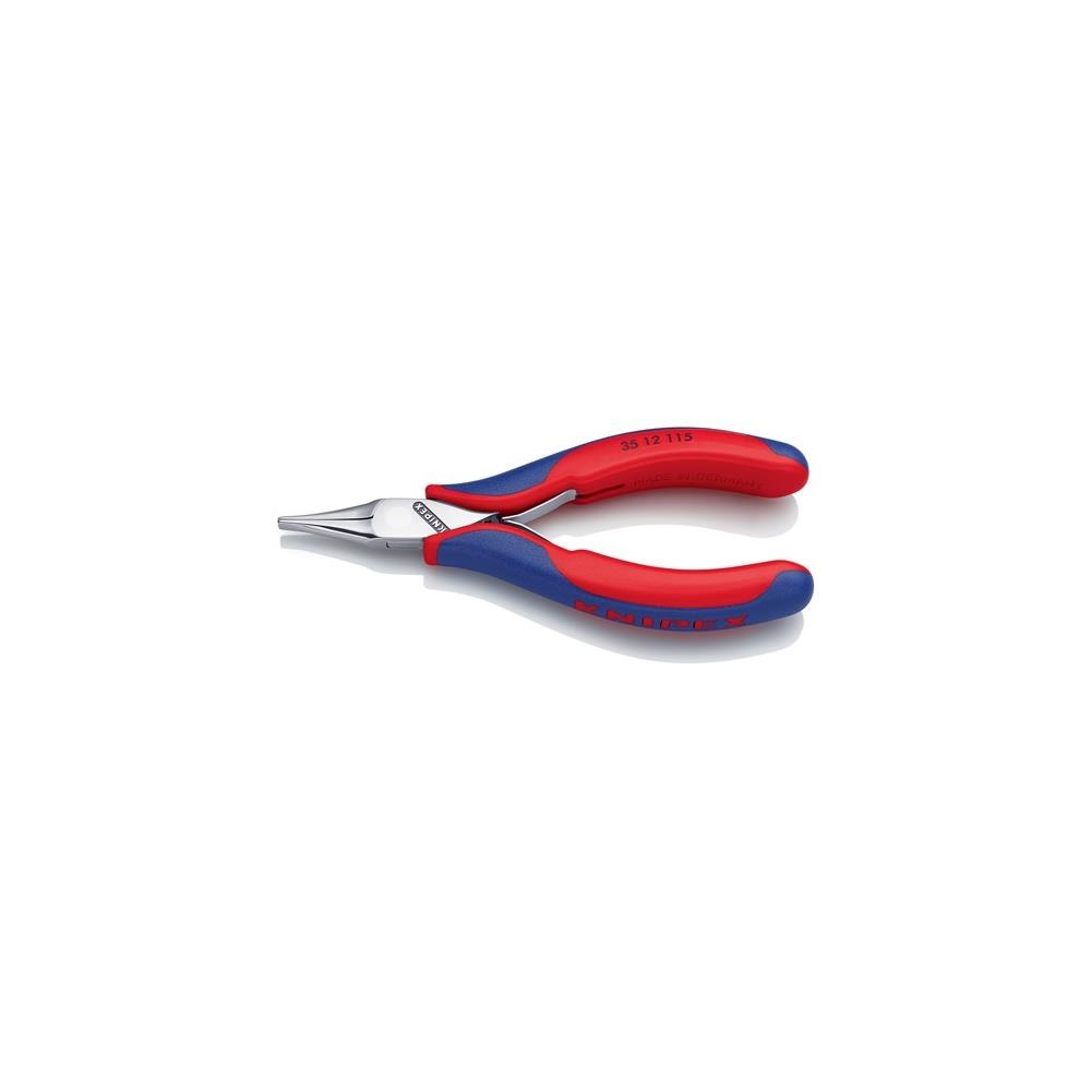 Knipex Elektronik-Greifzange Gesamtlänge 115 mm flachbreite Backen Form 1 Mehrkomponenten-Hüllen