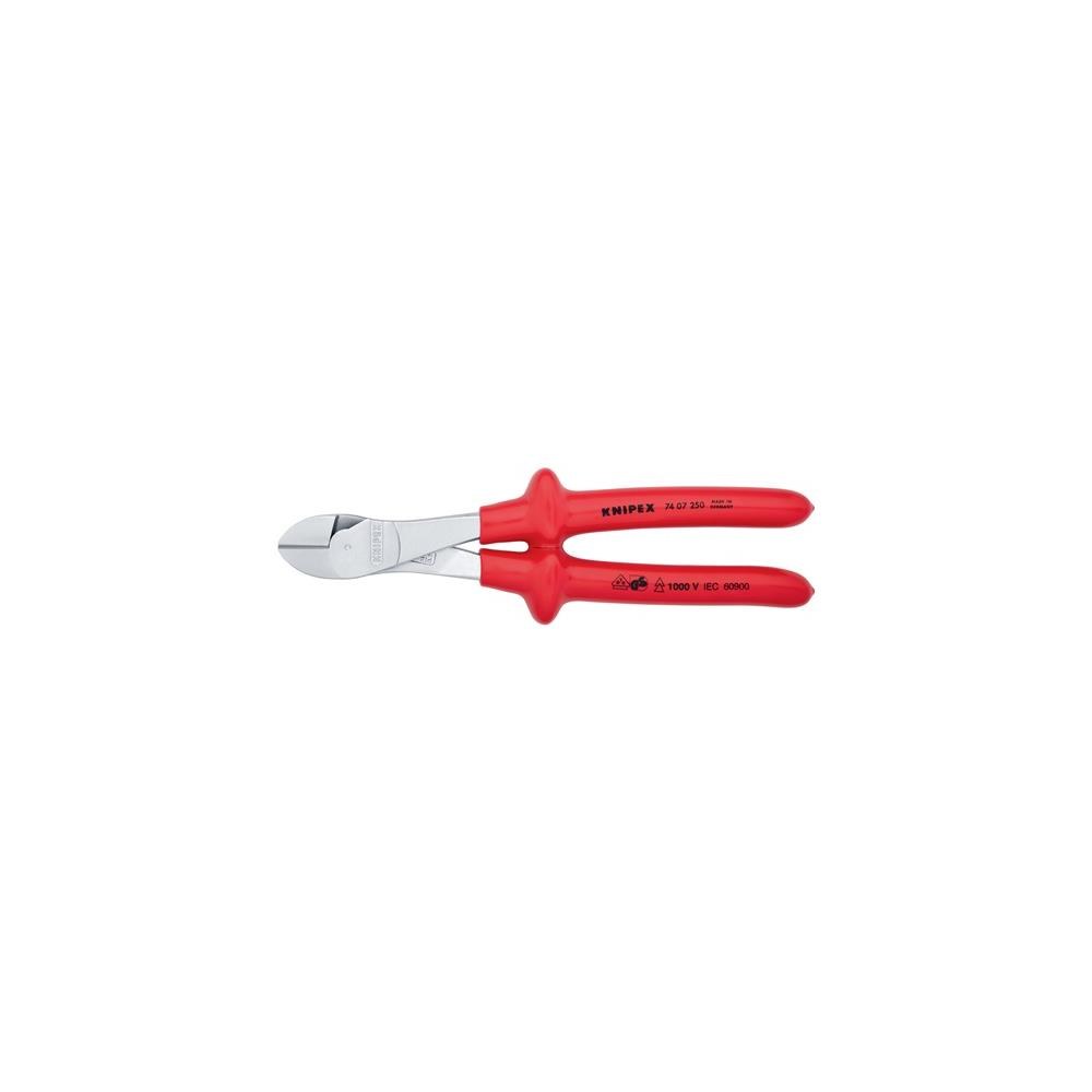 Knipex Kraftseitenschneider Länge 250 mm VDE Form 0 tauchisoliert – Bild 2