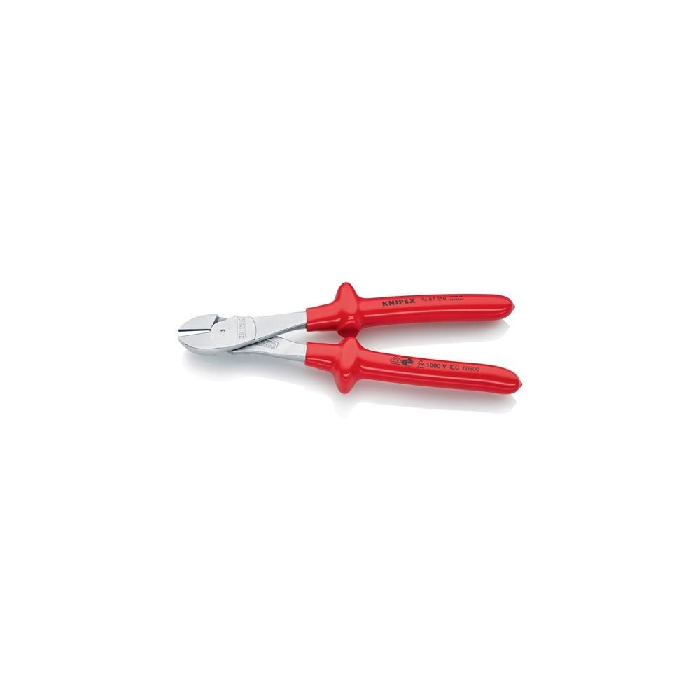 Knipex Kraftseitenschneider Länge 250 mm VDE Form 0 tauchisoliert – Bild 3