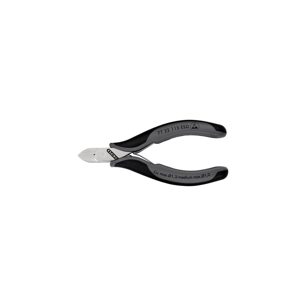 Knipex Elektronik-Seitenschneider Länge 115 mm Form 2 Facette nein spiegelpoliert – Bild 3
