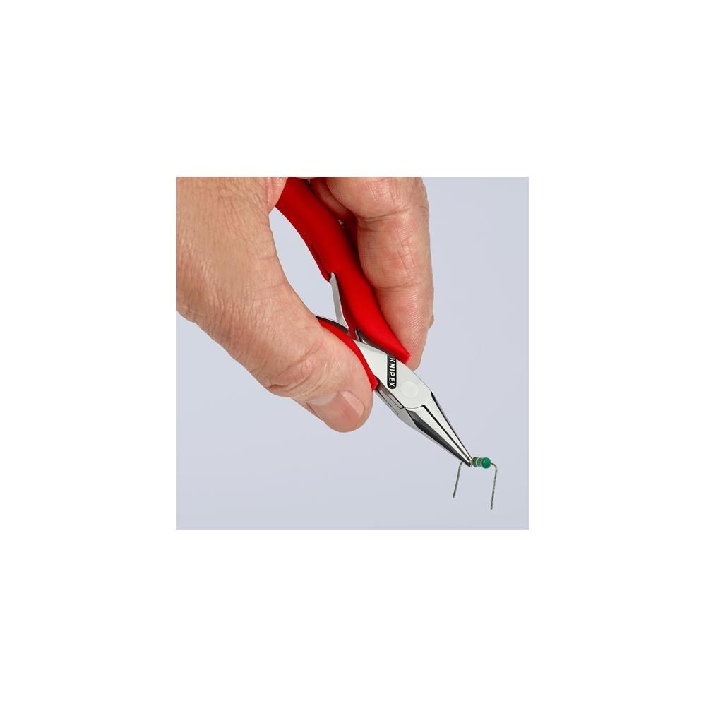 Knipex Elektronik-Greifzange Gesamtlänge 115 mm flachbreite Backen Form 2 Kunststoffüberzug – Bild 3