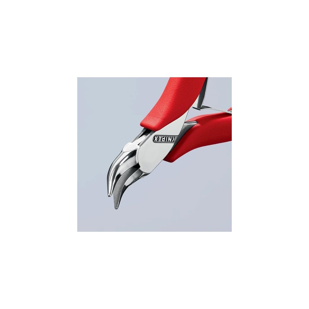 Knipex Elektronik-Greifzange Gesamtlänge 115 mm rundspitze Backen Form 3 Mehrkomponenten-Hüllen – Bild 3