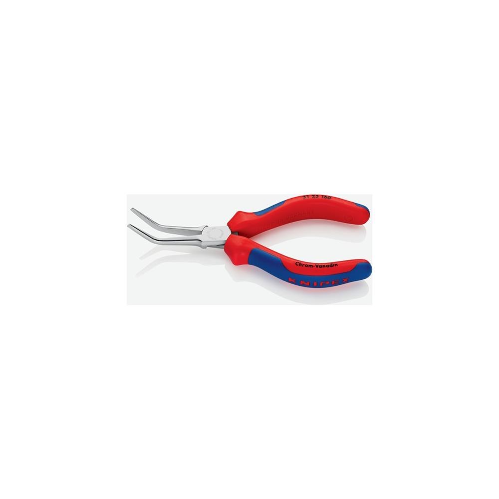 Knipex Nadelzange Länge 160 mm 45° gewinkelt verchromt Mehrkomponenten-Hüllen – Bild 2