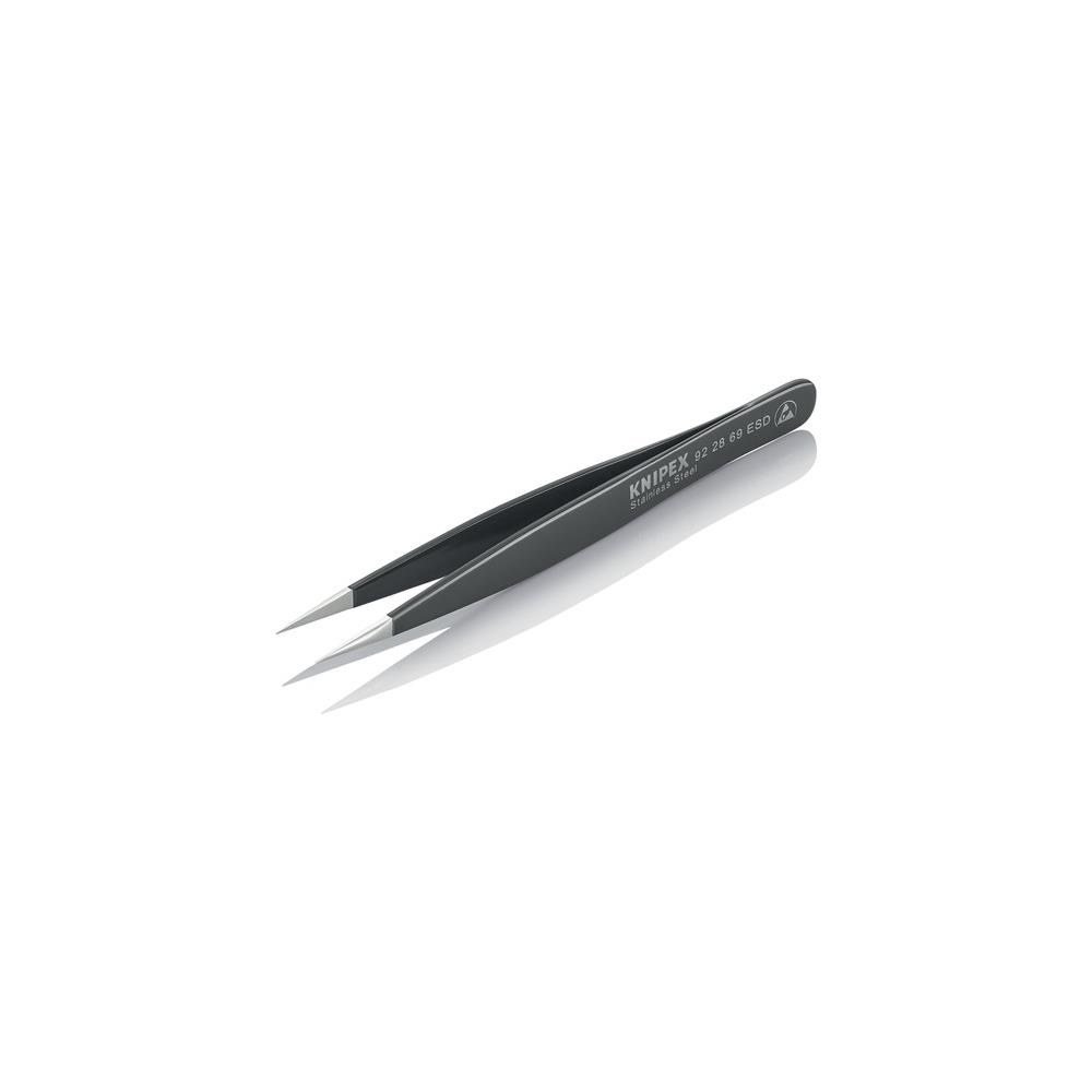 Knipex Präzisionspinzette Länge 130 mm gerade kräftig rostfrei, antimagn., elektr. ableitend – Bild 2