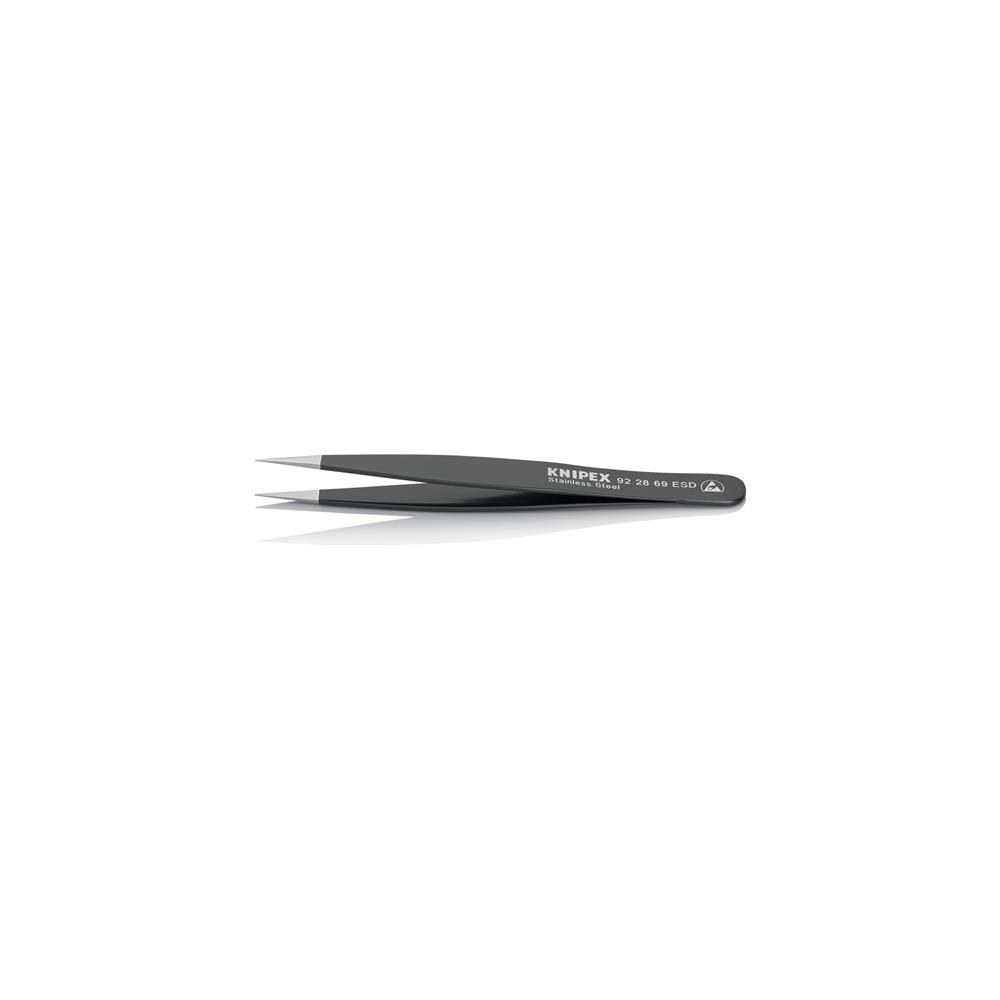 Knipex Präzisionspinzette Länge 130 mm gerade kräftig rostfrei, antimagn., elektr. ableitend – Bild 3