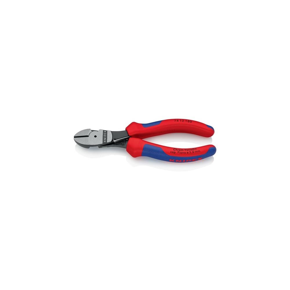 Knipex Kraftseitenschneider Länge 160 mm poliert Form 1 Mehrkomponenten-Hüllen