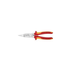 Knipex Elektroinstallationszange Länge 200 mm VDE verchromt mit Öffnungsfeder