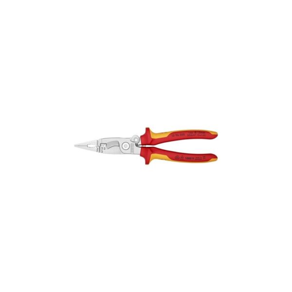 Knipex Elektroinstallationszange Länge 200 mm VDE verchromt mit Öffnungsfeder