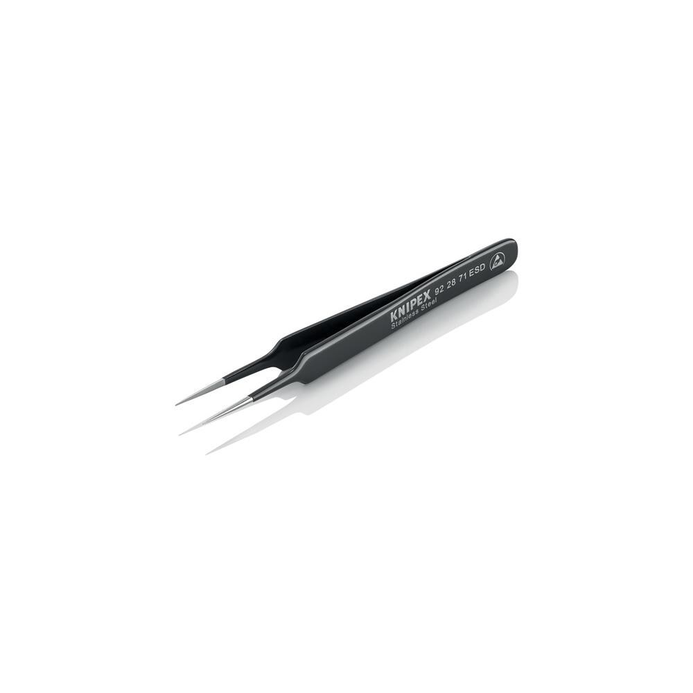 Knipex Präzisionspinzette Länge 110 mm gerade nadelfein rostfrei, antimagn., elektr. ableitend – Bild 3