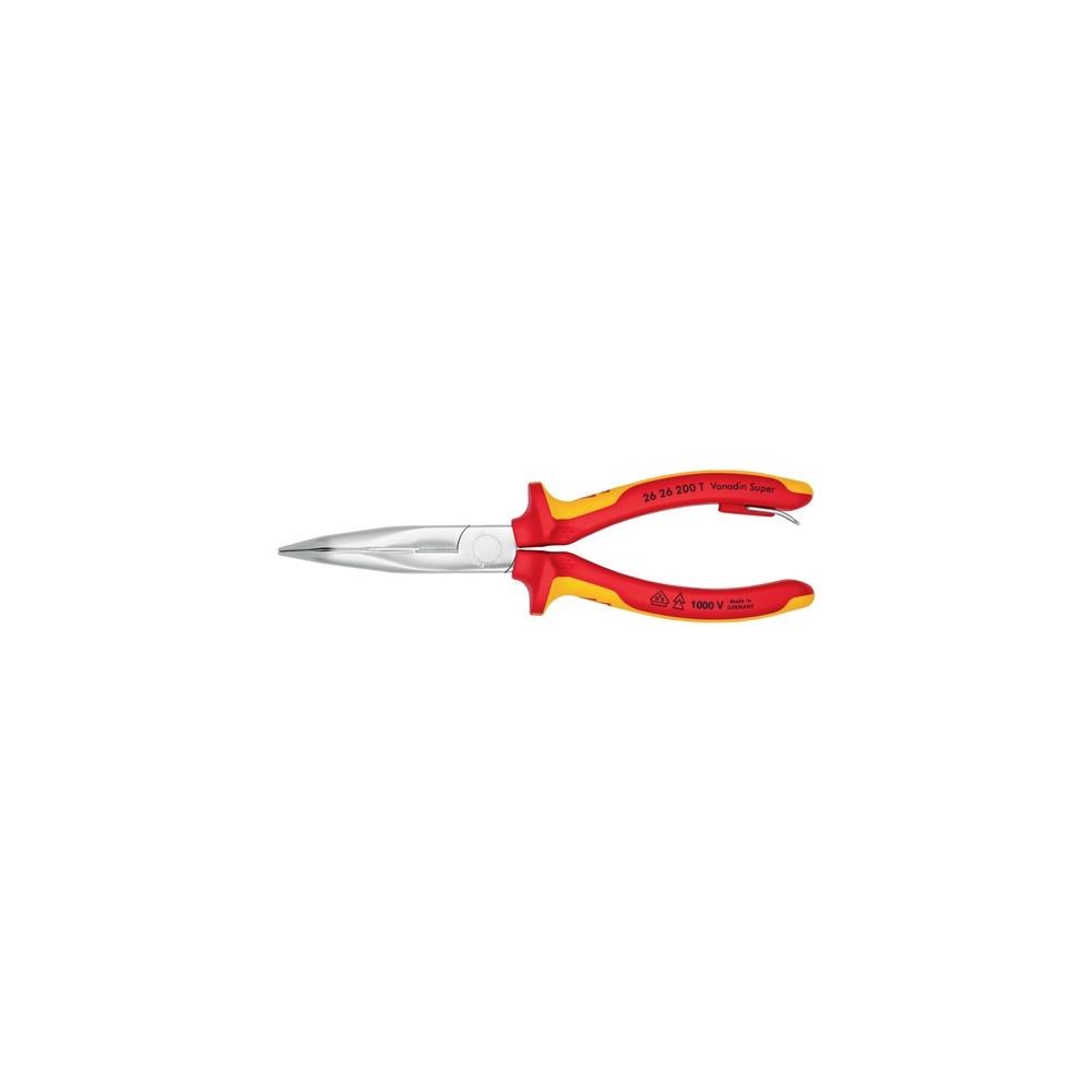 Knipex Flachrundzange Länge 200 mm Form 2 40° gewinkelt VDE Mehrkomponenten-Hüllen – Bild 2