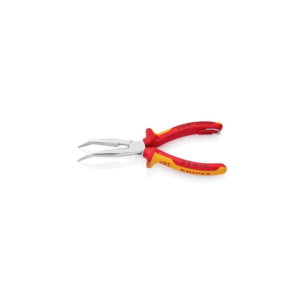 Knipex Flachrundzange Länge 200 mm Form 2 40° gewinkelt VDE Mehrkomponenten-Hüllen – Bild 3