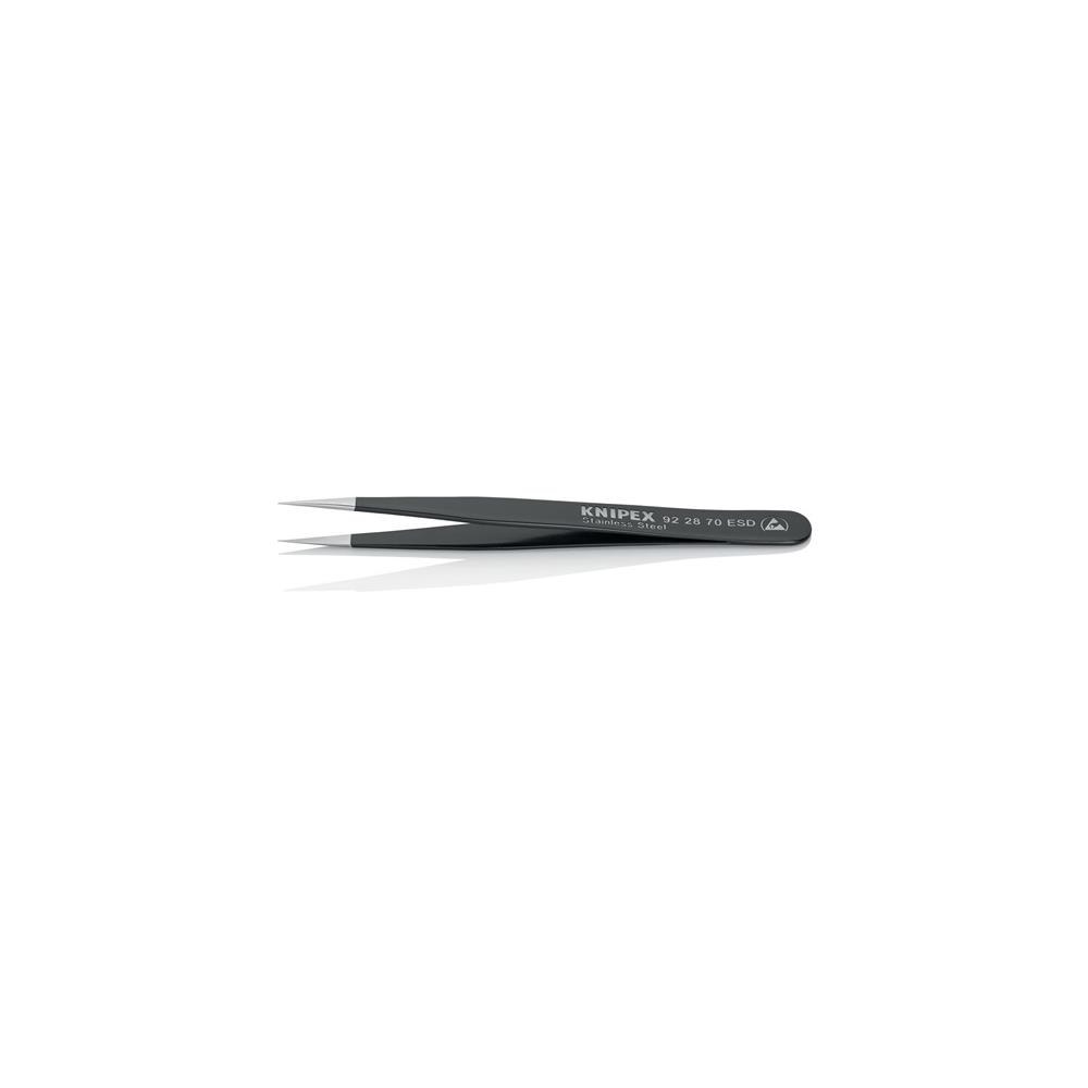 Knipex Präzisionspinzette Länge 110 mm gerade fein rostfrei, antimagn., elektr. ableitend – Bild 2