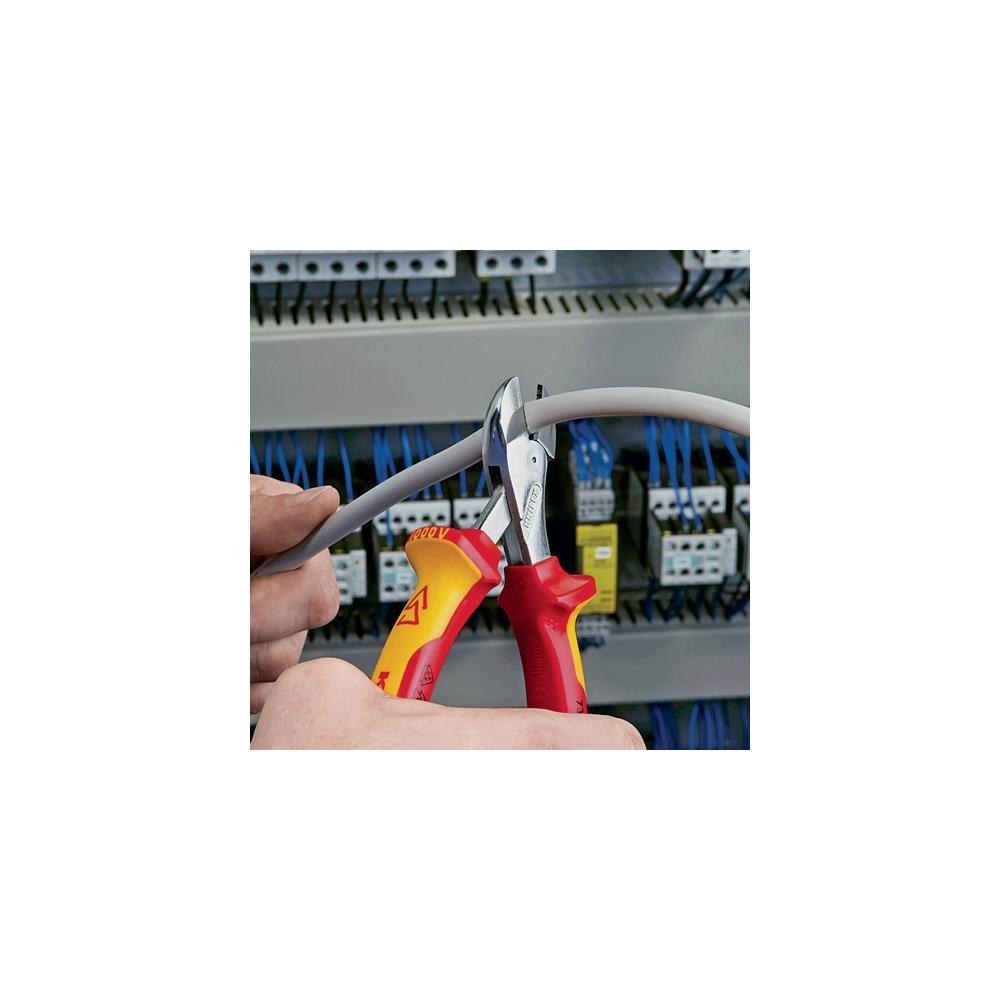 Knipex Kompaktseitenschneider X-Cut® Länge 160 mm VDE Mehrkomponenten-Hüllen – Bild 3