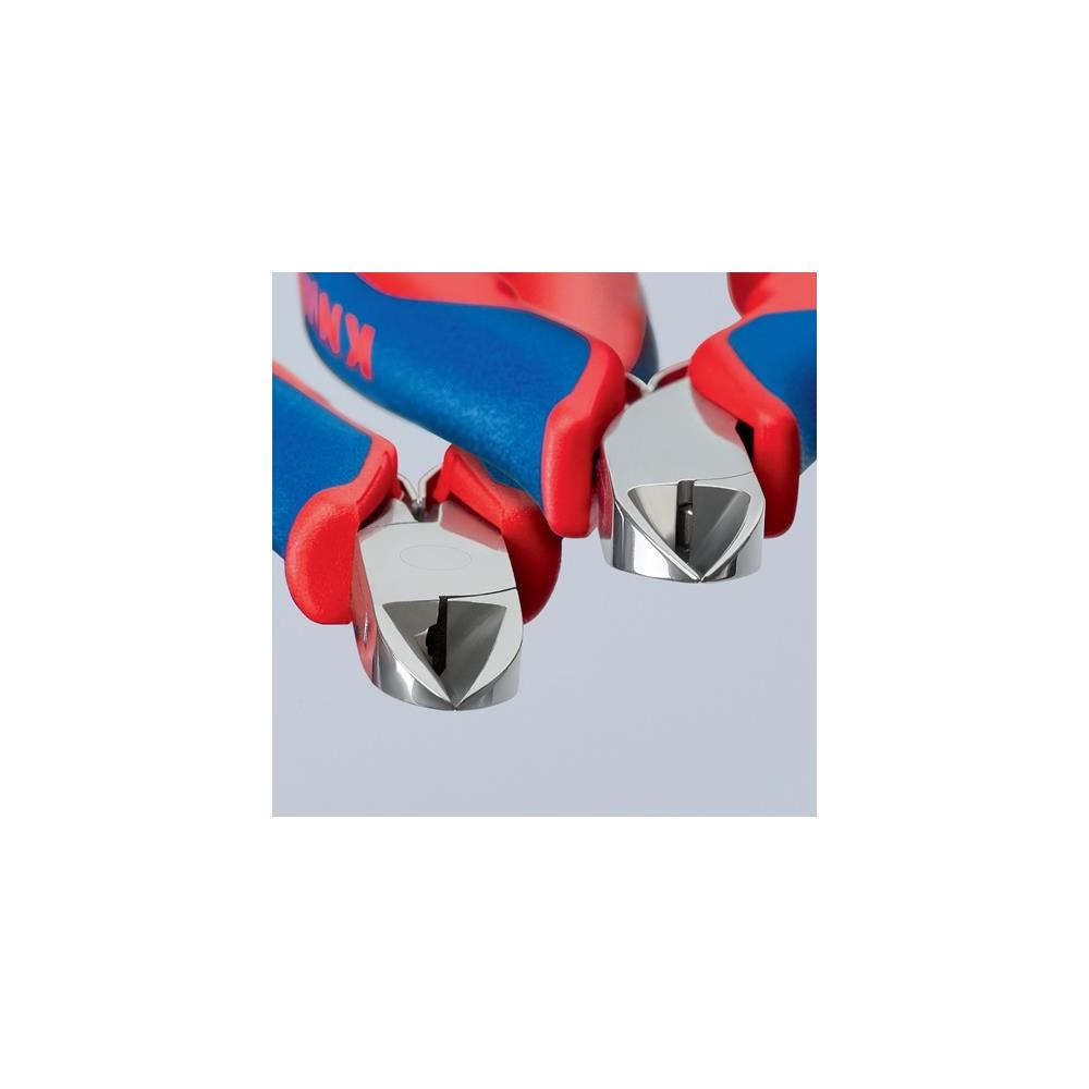 Knipex Elektronik-Seitenschneider Länge 115 mm Form 0 Facette ja, klein Mehrkomponenten-Hüllen spiegelpoliert – Bild 3