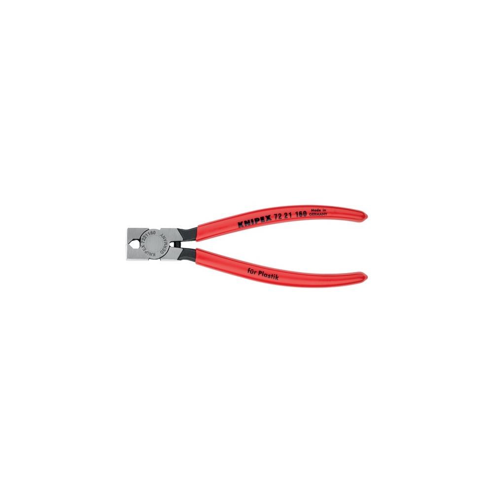 Knipex Seitenschneider für Kunststoffe Gesamtlänge 160 mm poliert 85° gewinkelt Kunststoffüberzug – Bild 2