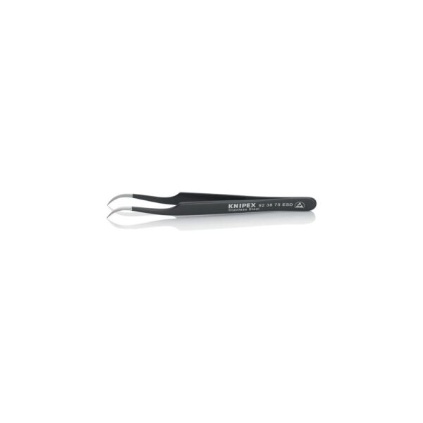 Knipex Präzisionspinzette Länge 120 mm 45° gewinkelt sichelform rostfrei, antimagn., elektr. ableitend