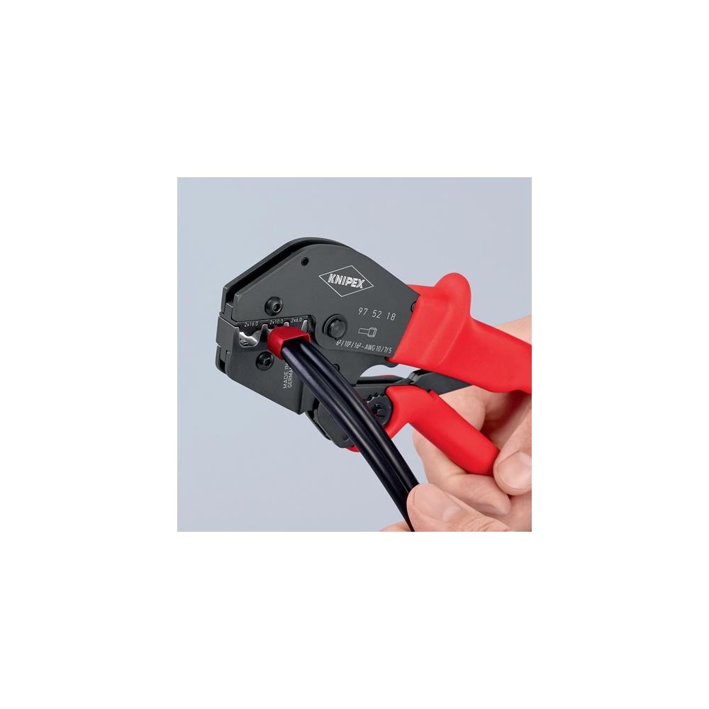 Knipex Crimpzange Länge 250 mm 2x6, 2x10, 2x16 (AWG 2x10, 2x7, 2x5) mm² – Bild 2