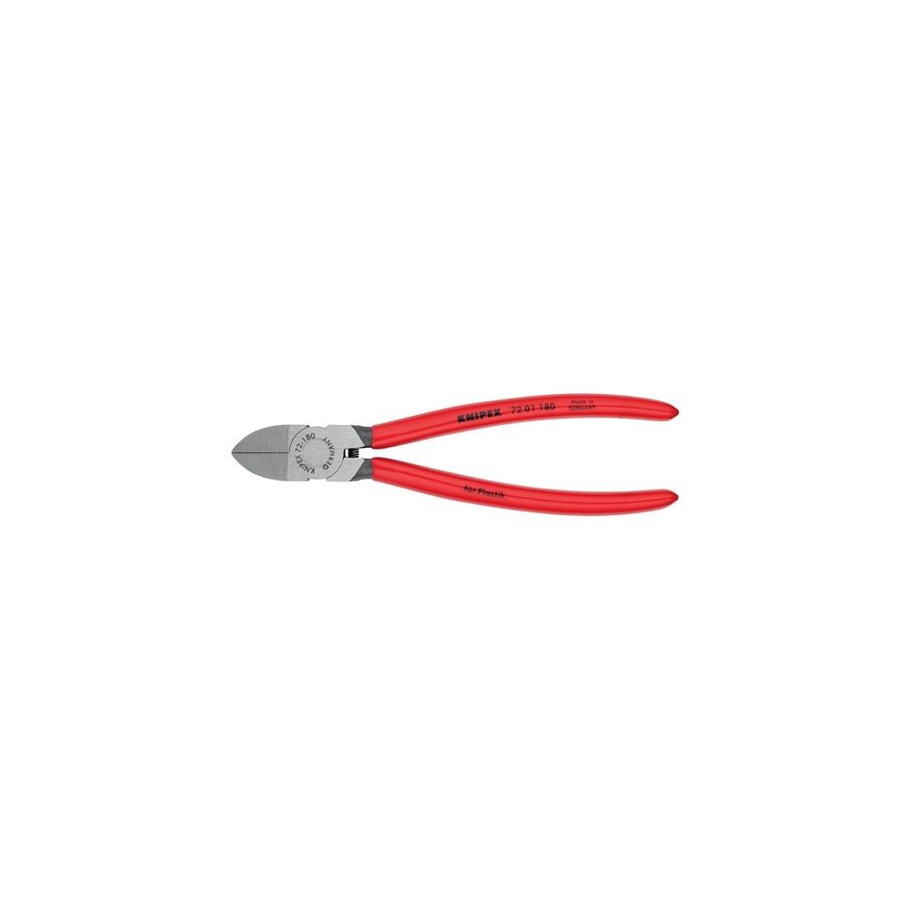 Knipex Seitenschneider für Kunststoffe Gesamtlänge 180 mm gerade Kunststoffüberzug – Bild 2