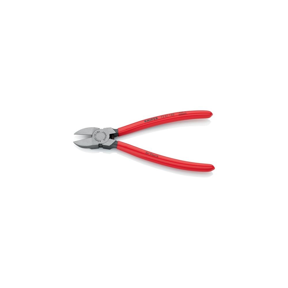 Knipex Seitenschneider für Kunststoffe Gesamtlänge 180 mm gerade Kunststoffüberzug – Bild 3
